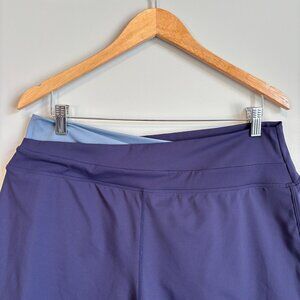 Halara Women's Size XL Active Shorts Crossover Style 3" Blue Walking Running